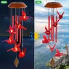 Cardinal Bird Solar windchimes Outdoor, Garden Christmas Lights,red Bird Garden