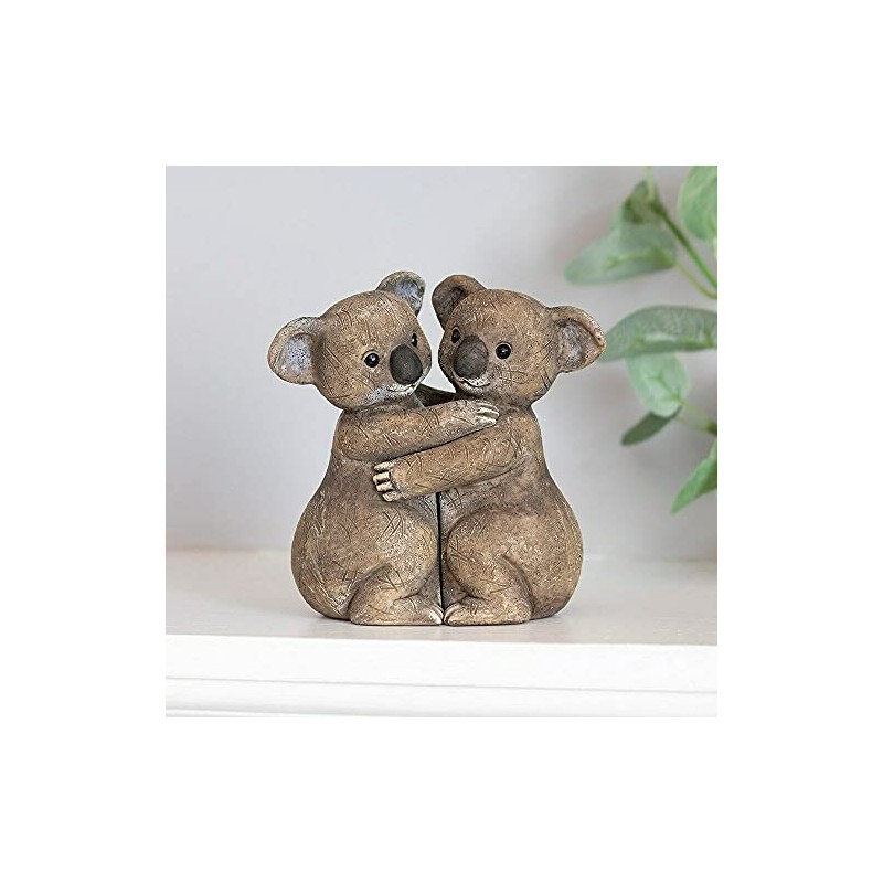 Charming Brown Koala Hug Couple Ornament - 10x10 Centimetres -