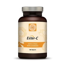 Kala Health - Ester-C Tablets 1000 mg per Tablet high-dose Calcium ascorbate with Vitamin C metabolites and 100 mg Citrus bioflavonoids - contributes to The Immune System (180)