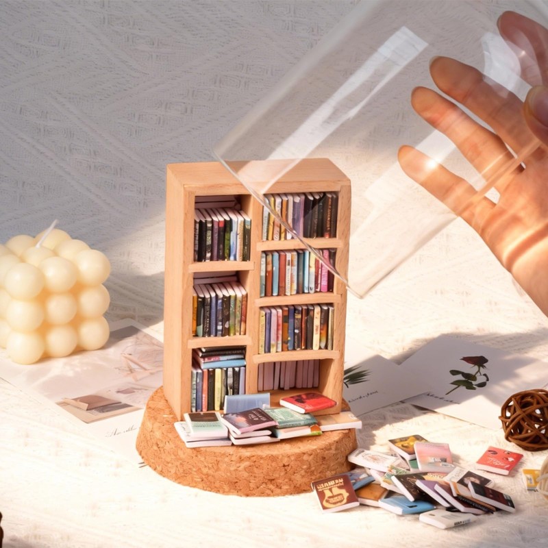 The Left Bridge Anxiety Bookshelf, Miniature Bookcase, Mini Bookshelves for