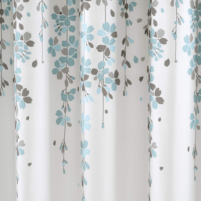 Lush Decor - Cortina de Ducha de Flores lloradas, 72