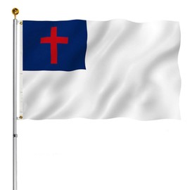 Hypoth Double Sided Christian Christianity Cross Flag 3x5 FT Outdoor- UV Fade Resistant 3Ply Church Jesus Faith Religions Flags Double Stitched Canvas Header with 2 Brass Grommets Easy to Rising