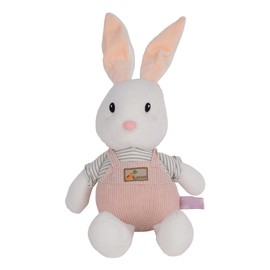 Simulation Cute Animal Rabbit with Long Stand Ears Plush Toy Gift DecorationGray 40cm