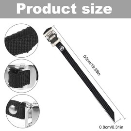 JRYXDS Pedal Straps for Exercise Bike, 4 Pieces Bicycle Pedals Clips Adjustable Pedal Straps Exercise Bicycle Non-Slip Straps Universal Replacement Foot Pedal Parts for Exercise Spin Bike and Outdoor