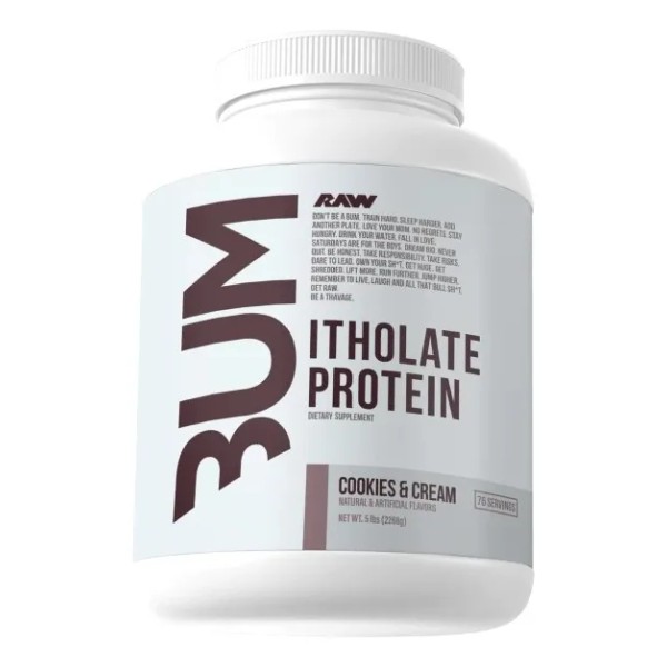 Raw Cbum Itholate Protein Cookies & Cream 76 Serv 5