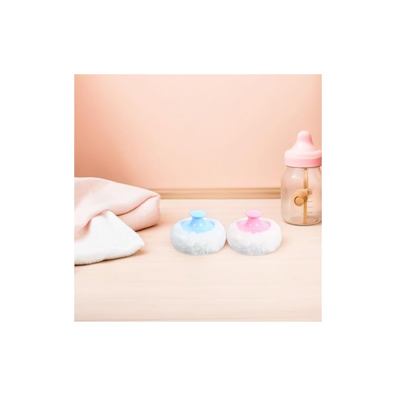 GARVALON Talco para Bebe 6 Borlas Suaves, Aplicador de Polvos