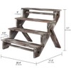 J JACKCUBE DESIGN Rustic Wood Display Stand, 4 Tier Cupcake