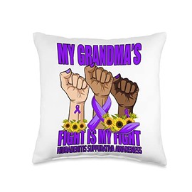 Fight Is My Fight Hidradenitis Suppurativa My Grandma's Throw Pillow, 16x16, Multicolor