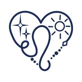 Tattwo.me - 2 Week Waterproof Temporary Plant-Based Tattoos - Zodiac Sign Leo in Heart - EU Compliant - Plant Based Ink - Tattoo Base Size: 5 x 5 cm (P1057)
