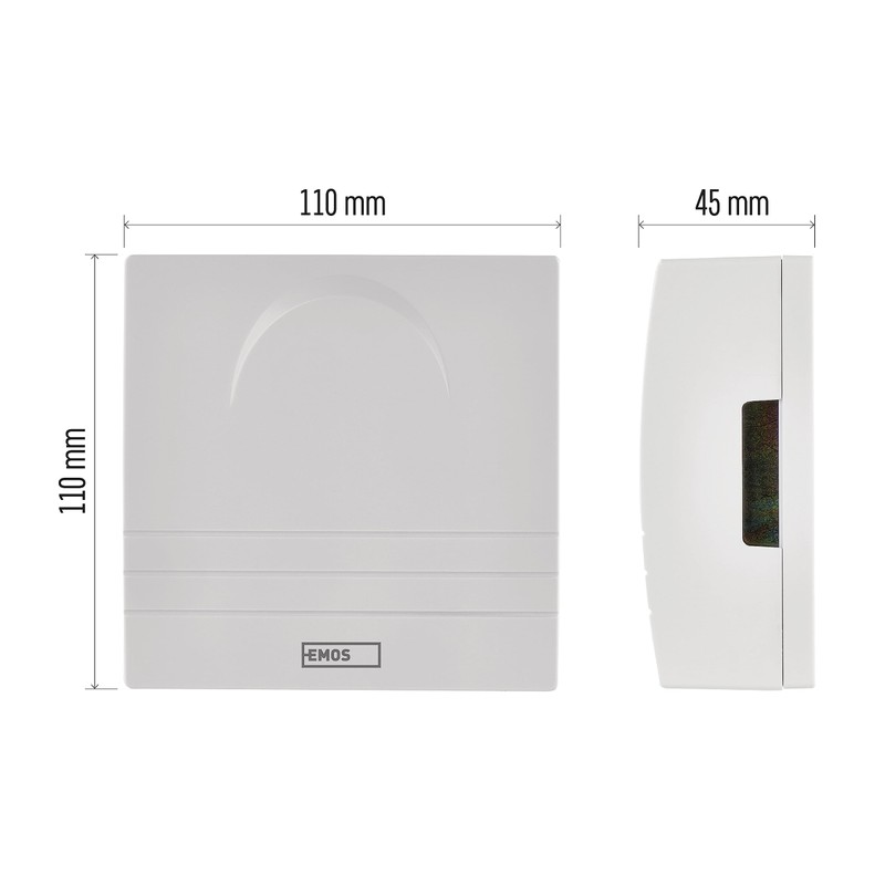 EMOS 2-Wire Doorbell Classic Front Door Gong White Door Bell