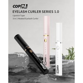 COPPA Rizador de pestañas con calefacción, LP-1, lápiz labial tipo 3 en 1, moldeador de pestañas con 3 cabezales de cepillo, 3 modos de rizado y 3 temperaturas, 5 segundos de calentamiento, perfecto