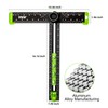 VNW 16Inch Adjustable Aluminum Drilling Positioning Ruler,Multifunction T-Square, Marking Gauge