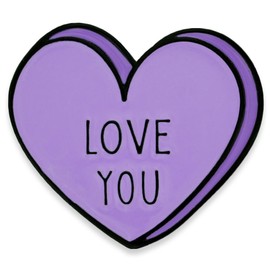 PinMart Love You Candy Heart Valentine's Day Enamel Lapel Pin