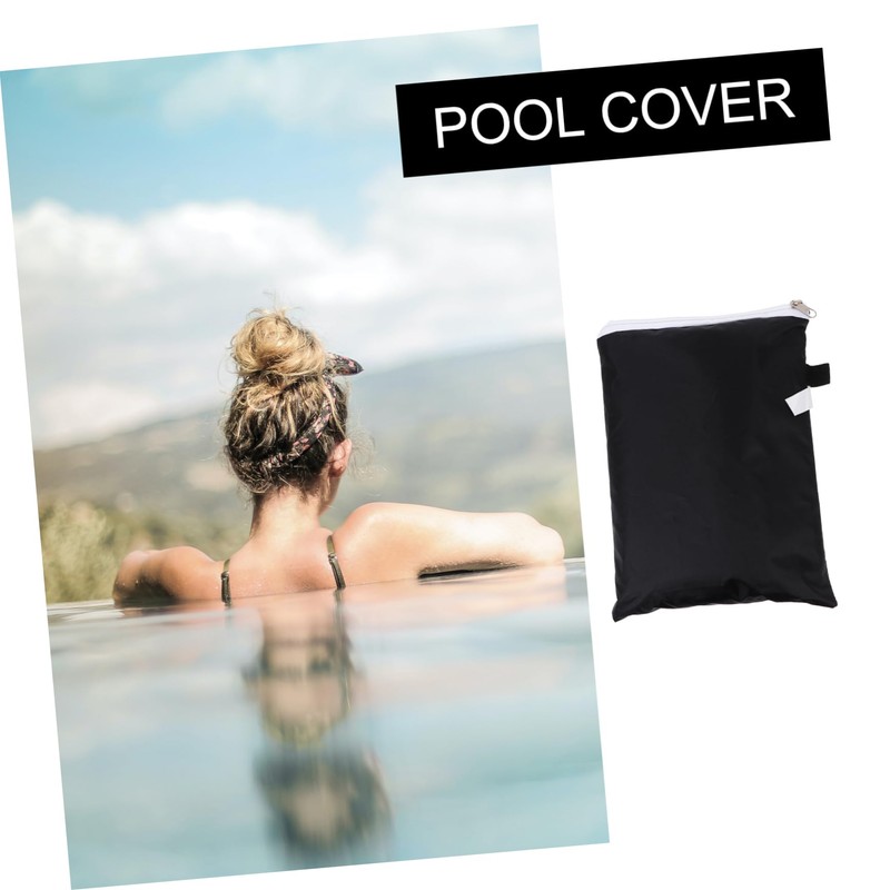 BESPORTBLE Outdoor Folding Round Pool Cover Durable Oxford Fabric Black