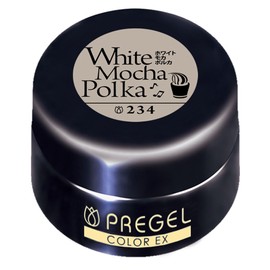Prigel Gel Nail Color EX White Mocha Polka 234