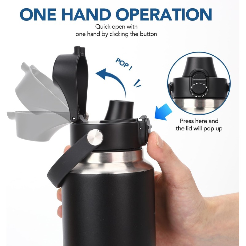 XACIOA Spout Lid Compatible With Yeti Rambler Bottle, Replacement Top