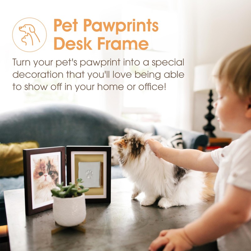 Pearhead Pet Paw Print Photo Frame With Clay Imprint Kit