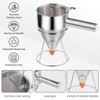 Choxila 40oz Pancake Batter Dispenser, Stainless Steel 4 Caliber Funnel