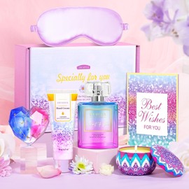 LUCOTIYA Gift Set for Women - Body & Earth Bath and Body Spa Gift Set Lavender Silk