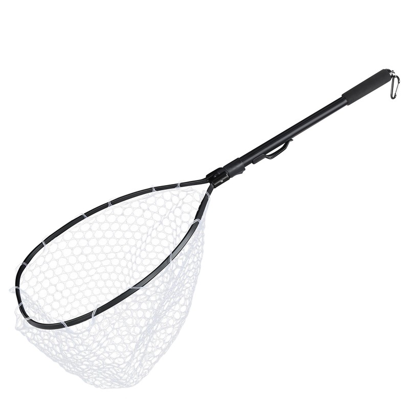 Fishing Landing Net Quick Folding Aluminium Alloy Rod Handheld Portable
