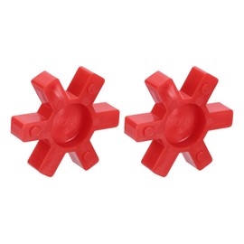 sourcing map 2pcs L090 Jaw Coupling Insert, Urethane Flexible Solid Type Jaw Coupling Center Insert for L Jaw Coupling L-Jaw Coupler Set, Red