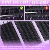 Fluffy Cluster Lashes 40D+60D+100D Individual Eyelash Clusters 240Pcs 12-18mm Individual