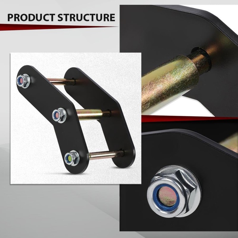 CROSSDESIGN 2" Shackle Relocation Lift Kit Front & Rear Compatible