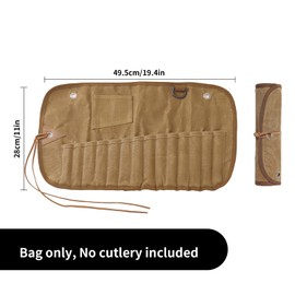 Camping Cutlery Bag, Portable Cutlery Bags, Camping Cutlery Storage Bag, Picnic Cutlery Bag, Chopsticks Spoon Tableware Organiser Bag for Camping Picnic