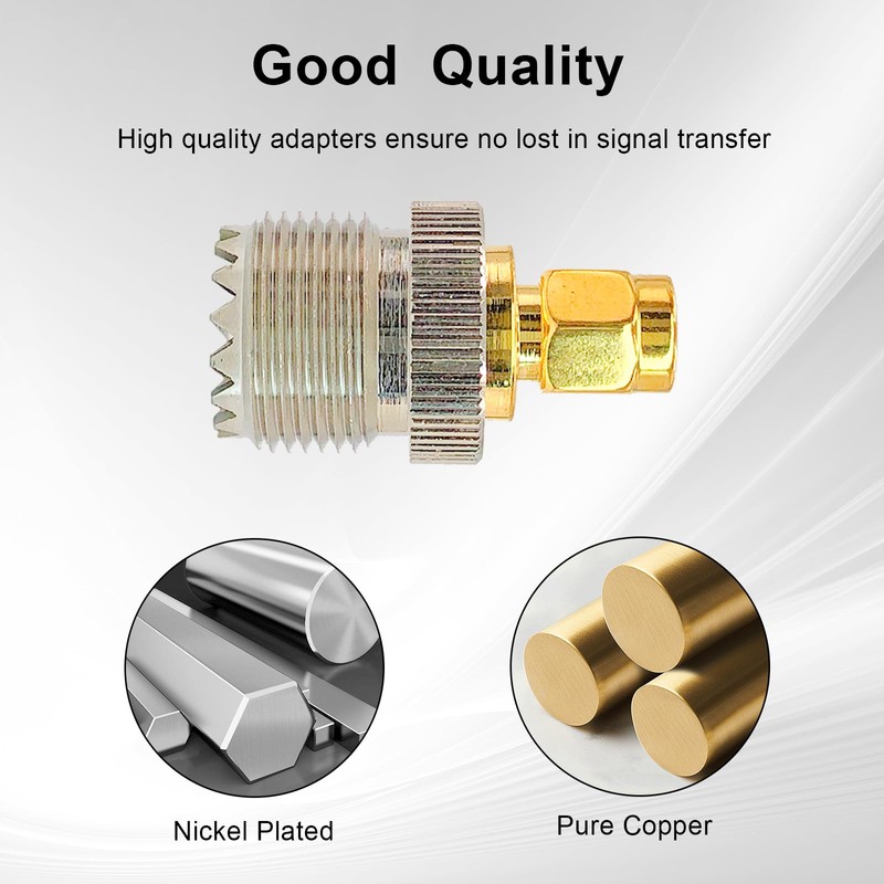 SPTSSWET SMA Male to UHF PL-259 Female RF Coax Connector