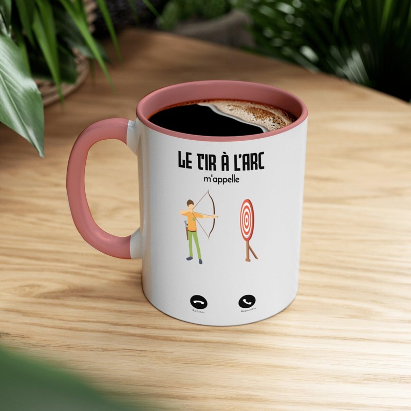 Tasse Farbe Premium Qualität Rosa – Le Shooter à l'Arc