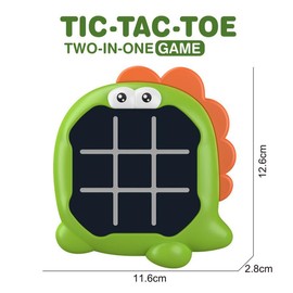 Tic Tac Toe Game Console,3-in-1 Handheld Puzzle Game Console,Portable Travel Games for Home Entertainment & Party,Birthday Gifts for All Ages:_Lion    