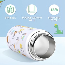 SENDESTAR Metal Insulated Water Bottle - 12oz/18oz BPA-FREE 18/8 Stainless Steel Travel Tumbler Double Wall Vacuum Leak Proof Kids Cup with Straw for Kids, School Boys Girls