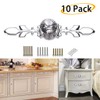 BSTKEY 10 Pack Crystal Drawer Knobs with Silver Plate -
