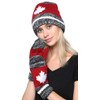 Belle Dame Maple Leaf Canadian Themed Winter Beanie Hat Mittens