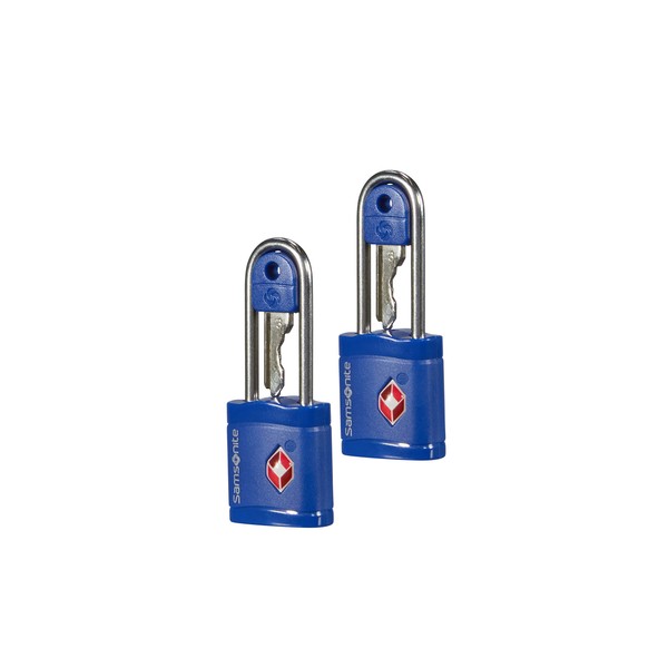 Samsonite Global Travel Accessories - TSA Lock with Key, Blue (Midnight Blue), 6 Centimeters, TSA Key Luggage Lock 2X