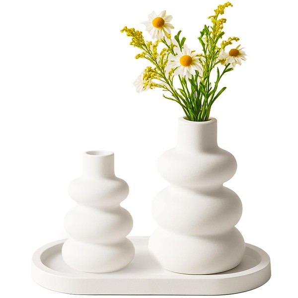 Nexum 3 STK Silikon Gießformen Vase Set mit 2 Vasen