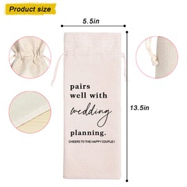 Wedding Gifts Wine Bag|Engagement Wine Bag|Engagement Gift|Wedding Planning Gift|Pairs well with planning a wedding Mr and Mrs Wedding Gifts for Couple(11MA18)