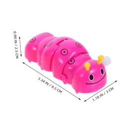 WOONEKY 8Pcs Wind-Up Caterpillar Toys for Boys and Girls Educational Clockwork Plaything Colorful Design Party Favors and Learning Toys for Boys and Girls Random Color