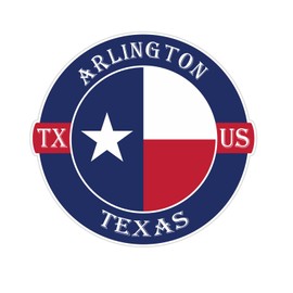 Arlington Texas Sticker Decal A1210 Sticker Decal Vinyl Countries Cities Stickers Decal for Wall, Laptop, Truck, Car Bumper Sticker 3 Inches