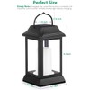 TomCare Solar Lights Metal Flickering Flame Solar Lantern Outdoor Hanging