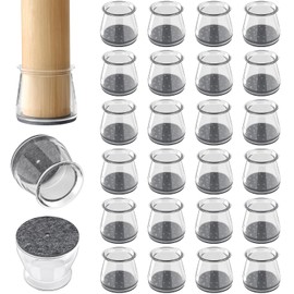 24 Pcs Chair Leg Floor Protectors Furniture Pads Floor Protectors Furniture Sliders for Protecting Hardwood/Tile/Laminate Floors from Scratches and Noise Round Small (Fit:23-32mm)