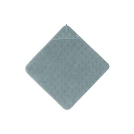 Jollein Kapuzenhandtuch Baby - Frottee, Miffy Jacquard Sea Green - 100% Baumwolle - 75x75cm - OEKO-TEX-Zertifziert - Babyhandtuch mit Kapuze für Mädchen und Jungen