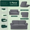 CHUN YI 5 Piece Loveseat Covers, Stretch Couch Covers for