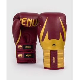Venum Reverso Boxing Gloves - Cherry Red/Gold - 14-Ounce