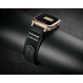 DAVILANE Leather Watch Band Compatible With Garmin Venu/Venu Sq/Venu Sq 2/Venu Sq Music/Venu 2 Plus(Venu 2/Venu 2S not supported),Upgraded Three Buckles Garmin Venu Watch Band