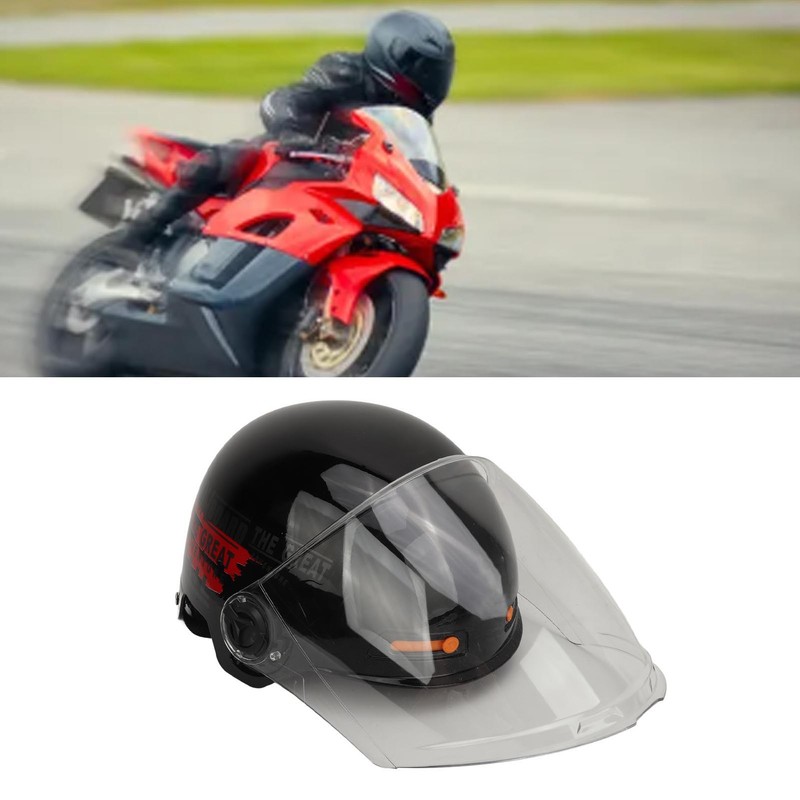 Motorcycle Helmet Stylish Adjustable Lightweight Rain Proof Rugged Electric Vehicle