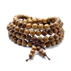 Mala Chain 108 Pearl Mala Chain, 8 mm 7 Chakra Bracelet Healing Reiki Gemstone Yoga Bangle Buddha Prayer Chain Necklace for Men and Women, volcanic rock, volcanic rock