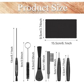 6 Pcs Professional Hearing Aid Cleaning Kits,Hearing Aid Brushes Wire for Cleaning,Hearing aid Cleaning Tools,Hearing Aid Cleaning Kits,Hearing Aid Earbuds Earbuds Cleaner Kit for Electronic Product