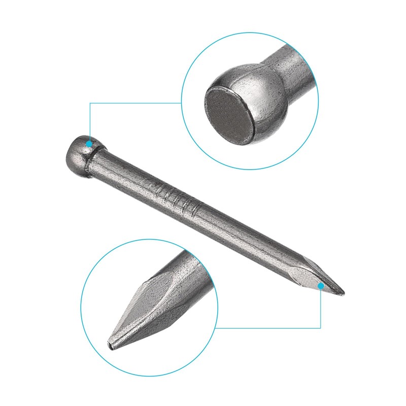 sourcing map Finishing Nails 150pcs 25mm 1 Inch Hand-Drive Hardware