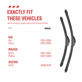 OEM Quality Performance Premium wiper blades 21 18,All-Season Auto Replacement Windshield Wiper Blades,Fit Pontiac Vibe 2003-2008,Toyota Matrix 2003-2008 +More Cars